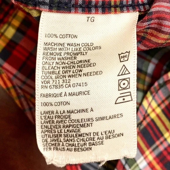 Nautica Men’s Red Green Yellow Plaid Long Sleeve Button Down Cotton Shirt SZ XL - Picture 13 of 13